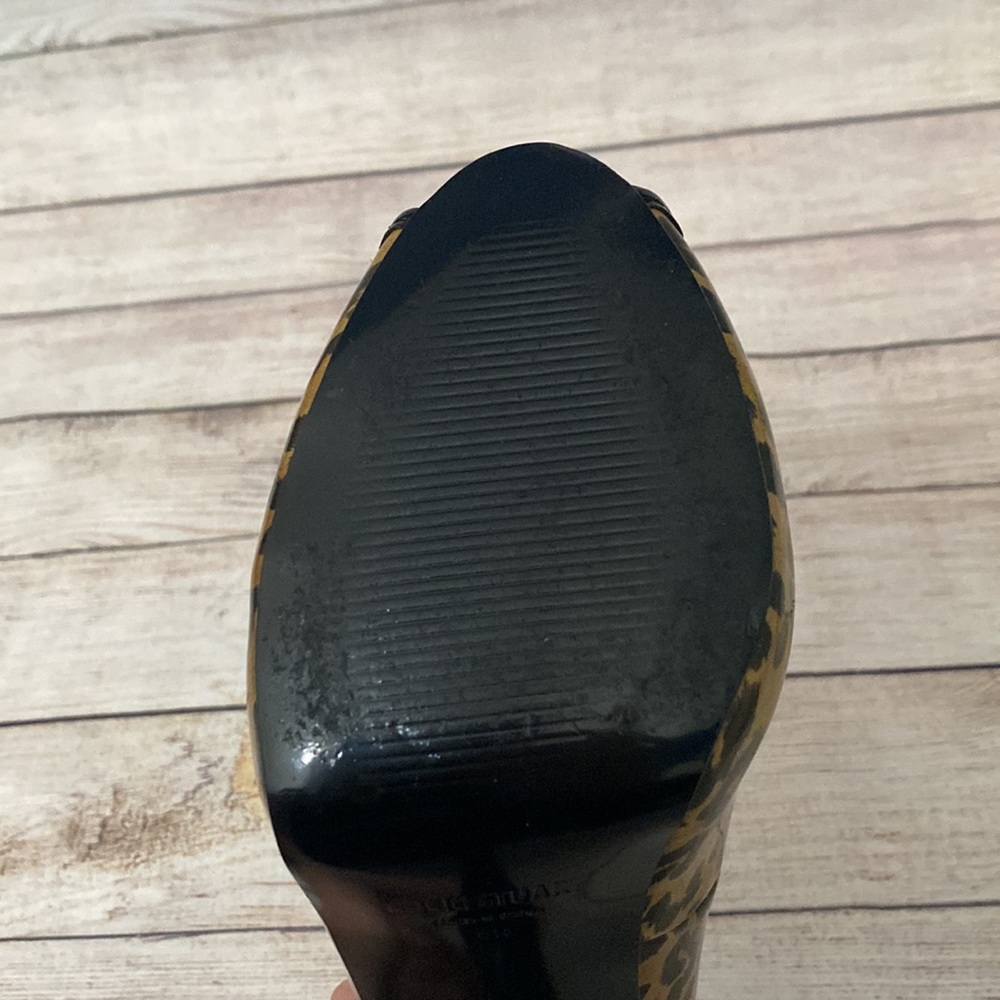 Colin Stuart Leopard Print Open-Toe High Heels - image 6